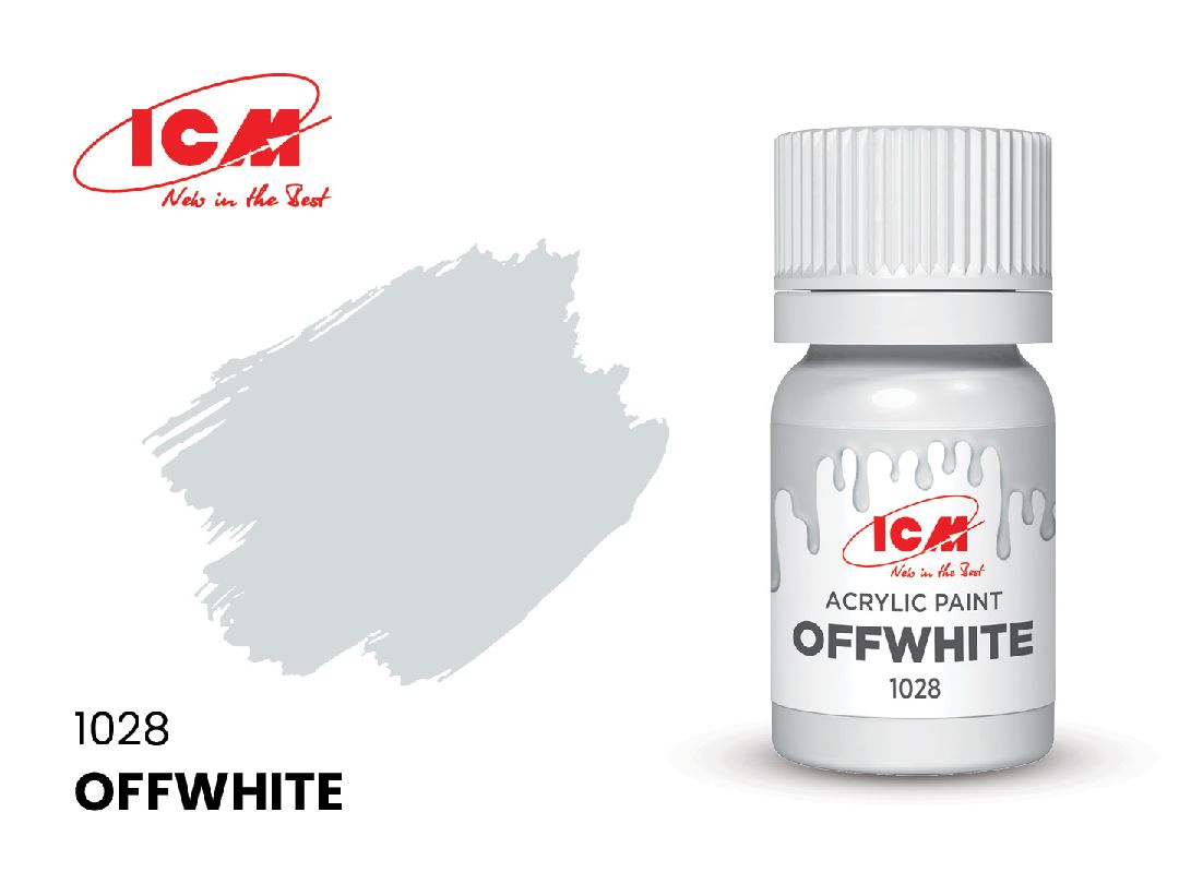 ICM Grey Colours - Offwhite bottle, 12 ml (8 Pack)