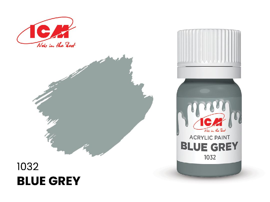 ICM Grey Colours - Blue Grey bottle, 12 ml (8 Pack)