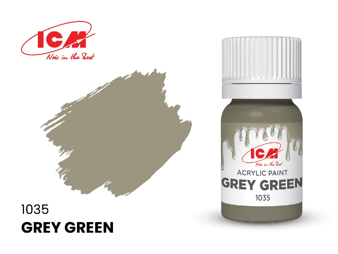 ICM Grey Colours - Grey Green bottle, 12 ml (8 Pack)