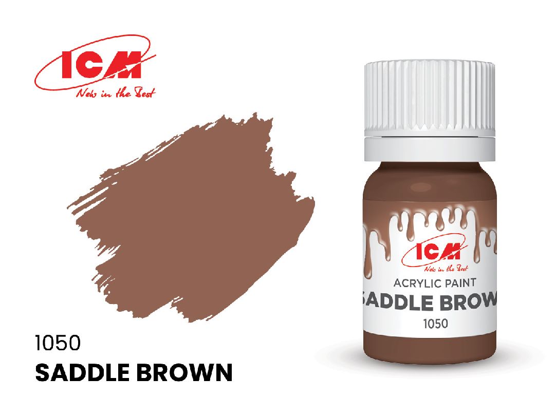 ICM Brown Colours - Saddle Brown bottle, 12 ml (8 Pack)