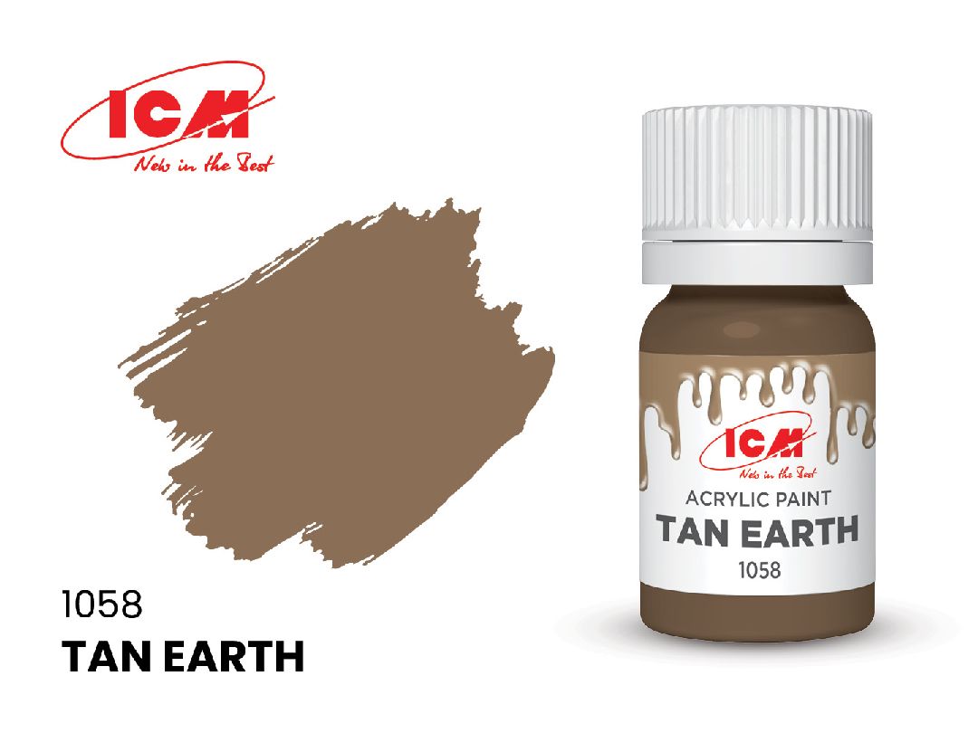 ICM Brown Colours - Tan Earth bottle, 12 ml (8 Pack)