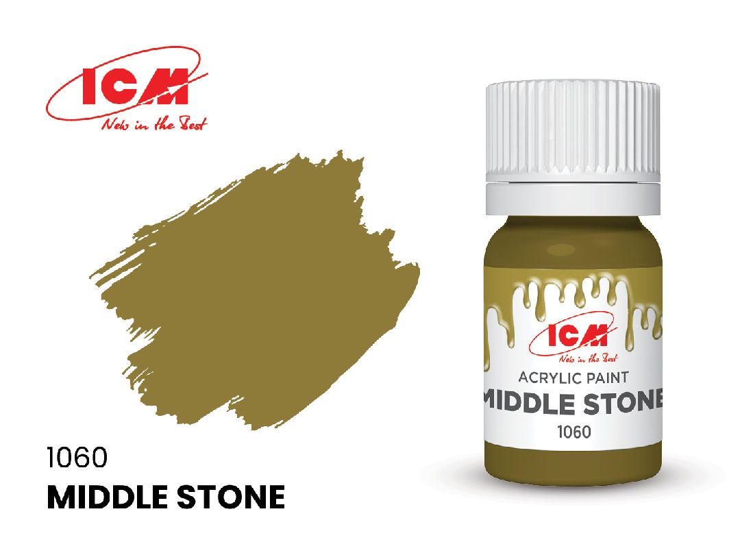ICM Brown Colours - Middle Stone bottle, 12 ml (8 Pack)