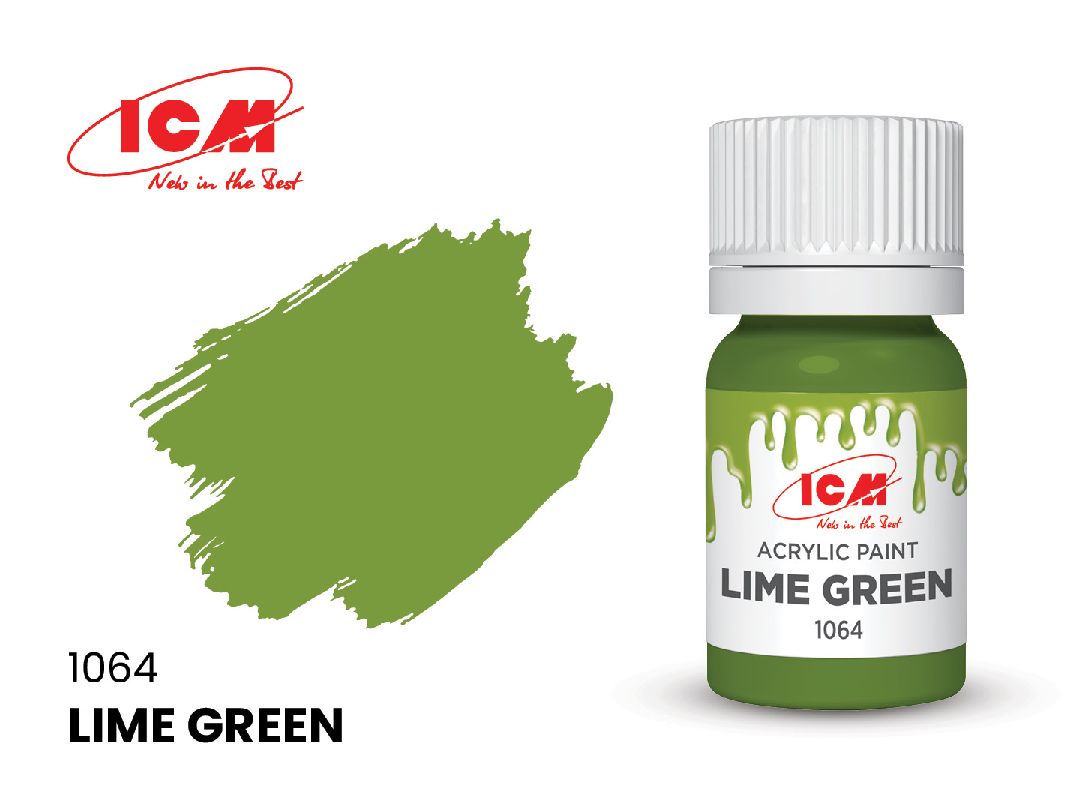ICM Green Colours - Lime Green bottle, 12 ml (8 Pack)
