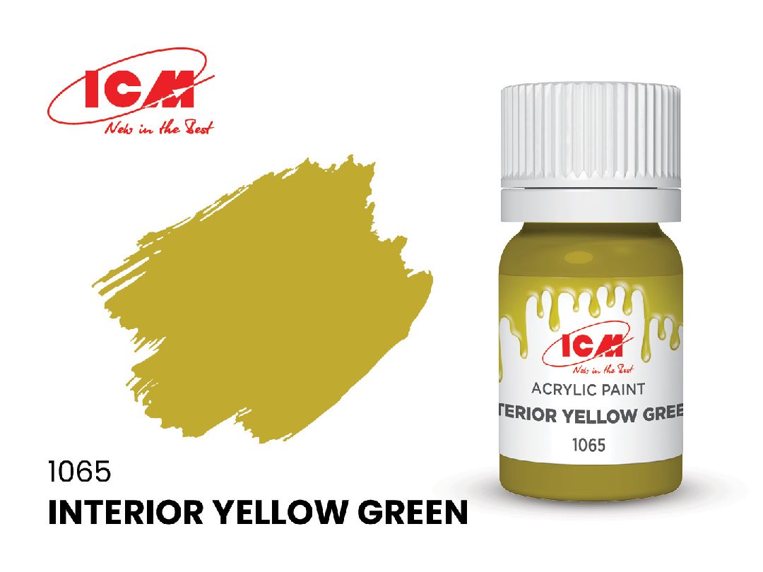 ICM Green Colours - Interior Yellow Green bottle, 12 ml(8 Pack)
