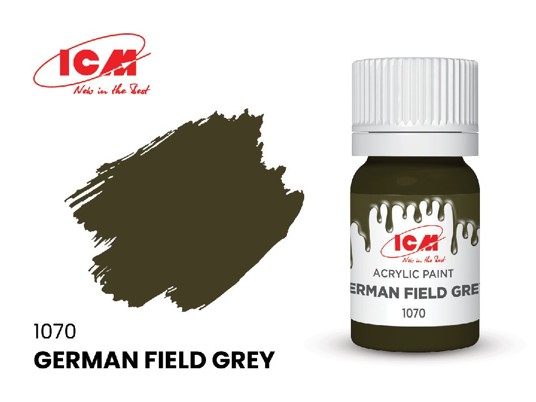 ICM Green Colours - German Field Grey bottle, 12 ml (8 Pack)