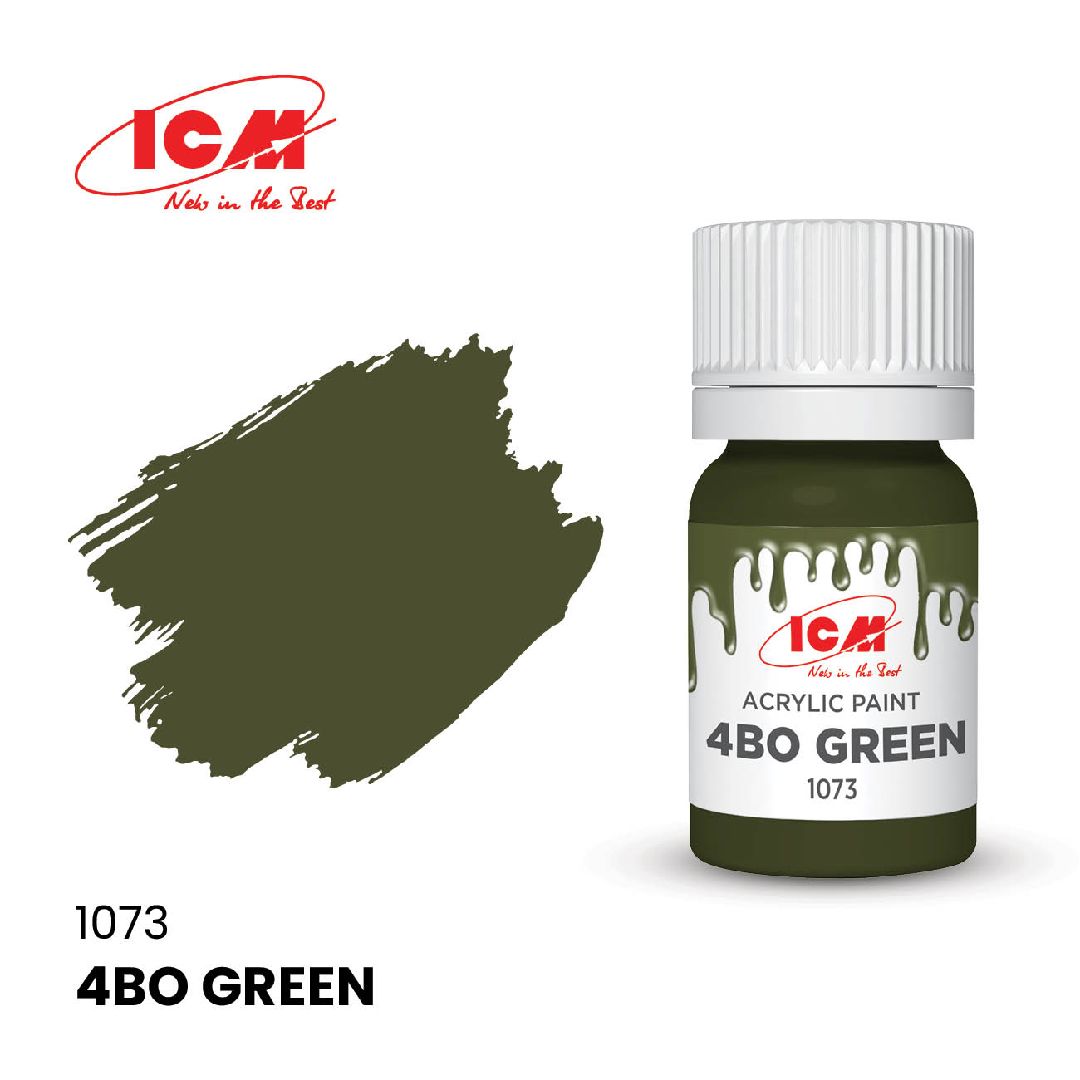ICM Green Colours - Russian Green bottle, 12 ml (8 Pack)