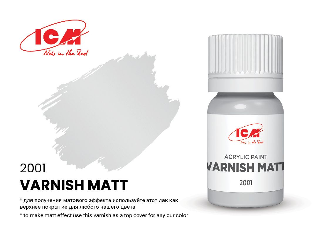 ICM Varnish Colours - Varnish Matte bottle, 12 ml (8 Pack)