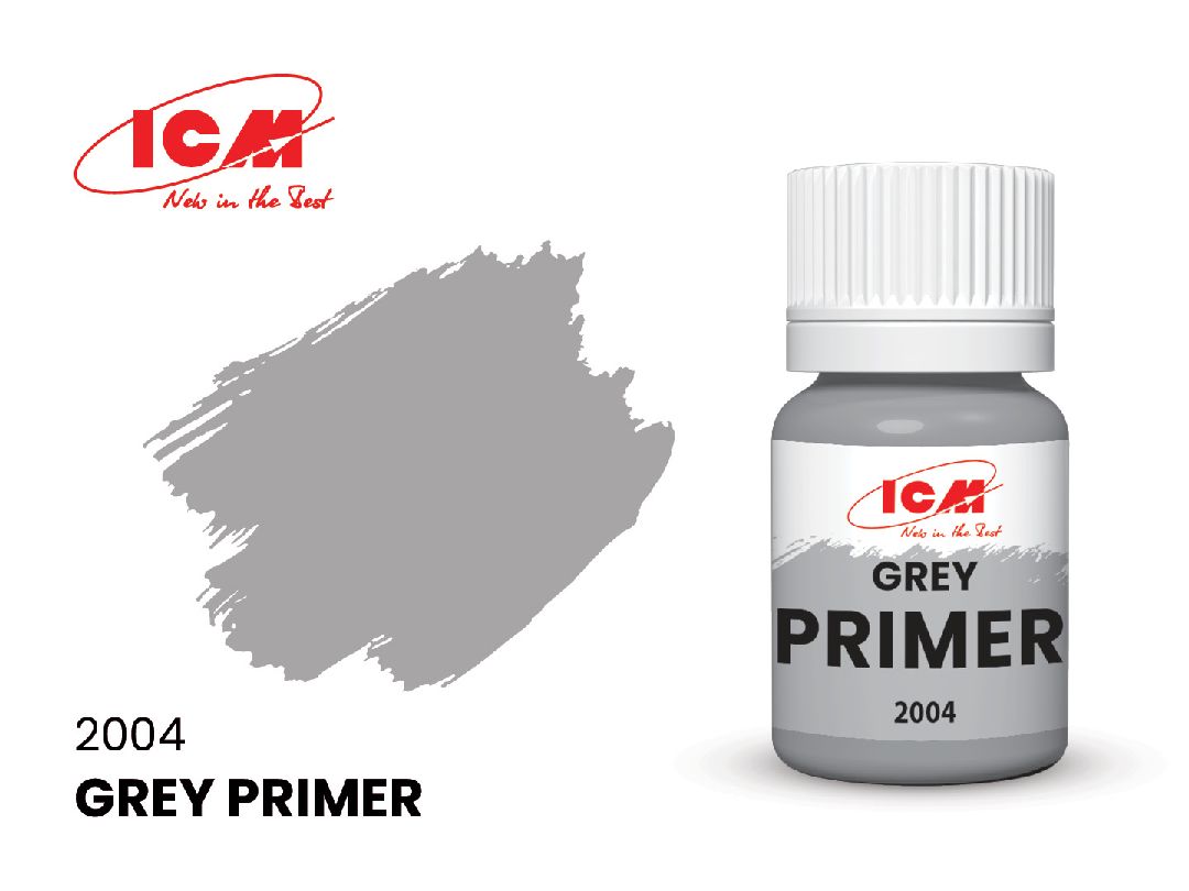 ICM Primers Colours - Primer Grey bottle, 17 ml (8 Pack)