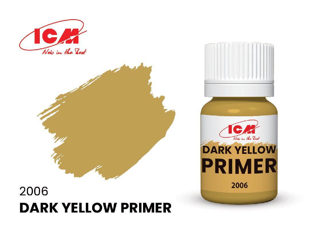 ICM Primers Colours - Primer Dark Yellow bottle, 17 ml (8 Pack)