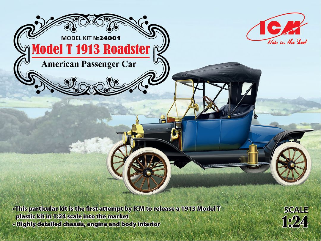 ICM 1/24 Model T 1913 Roadster, American Passenger Car