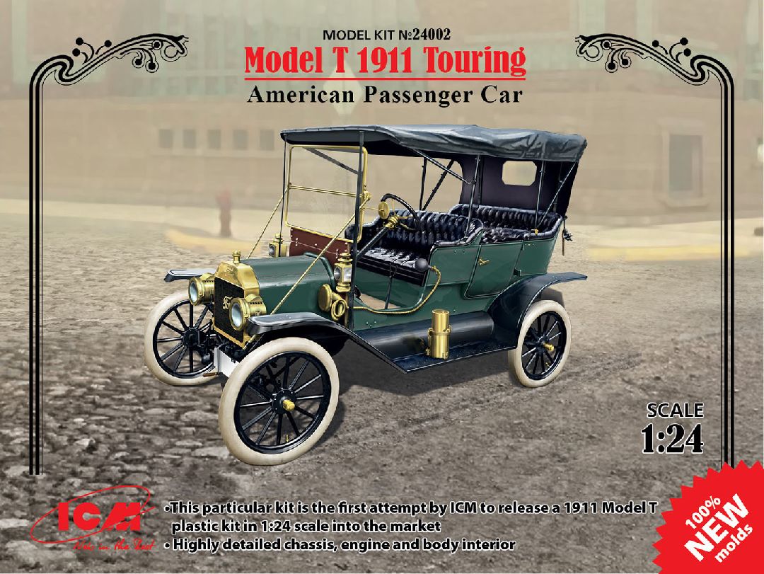 ICM 1/24 Model T 1911 Touring, American Passenger Car