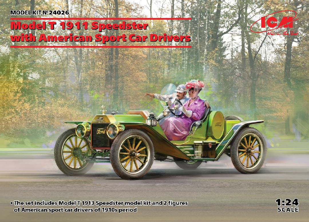 ICM 1/24 Model T 1913 Speedster w/ American Sport Car Drivers