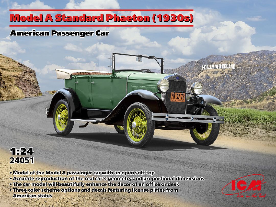 ICM 1/24 Model A Standard Phaeton (1930s) Passenger Car