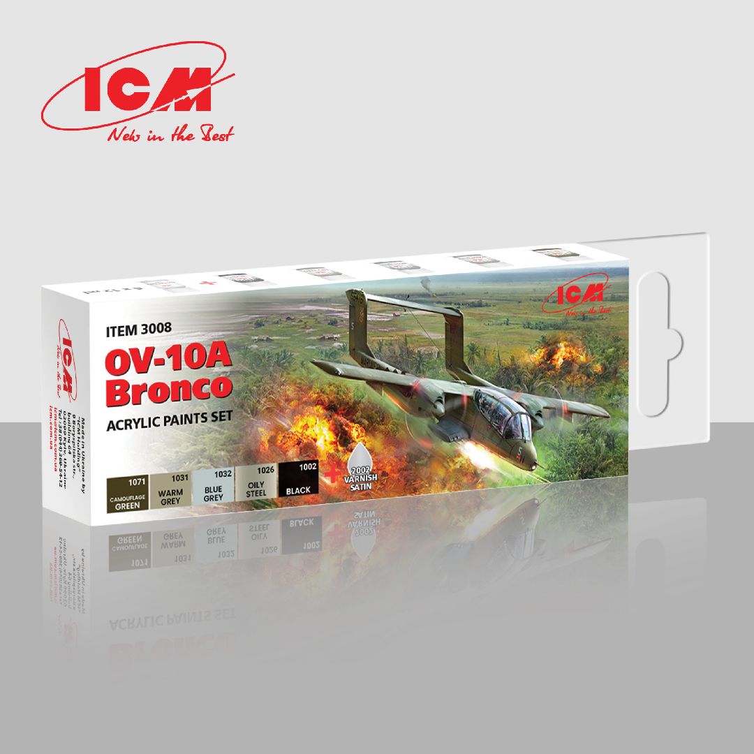 ICM Acrylic Paint Sets for OV-10A Bronco & Vietnam (6 colours)