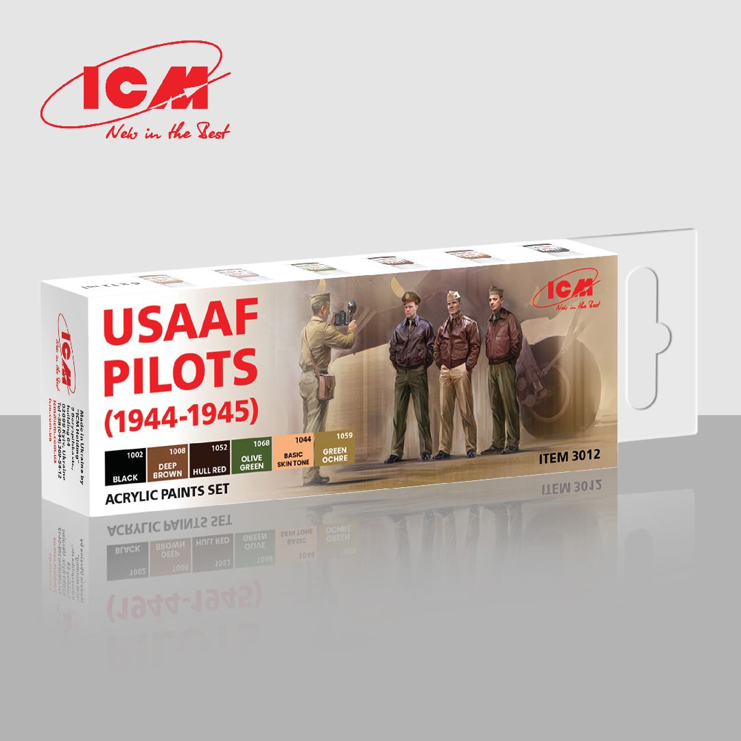 ICM Acrylic Paint Sets for USAAF Pilots (1944-1945) (6 colours)