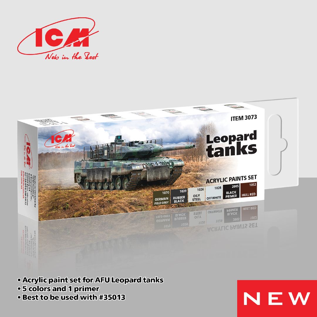 ICM Acrylic Paint Sets fo Leopard tanks (6 colours)