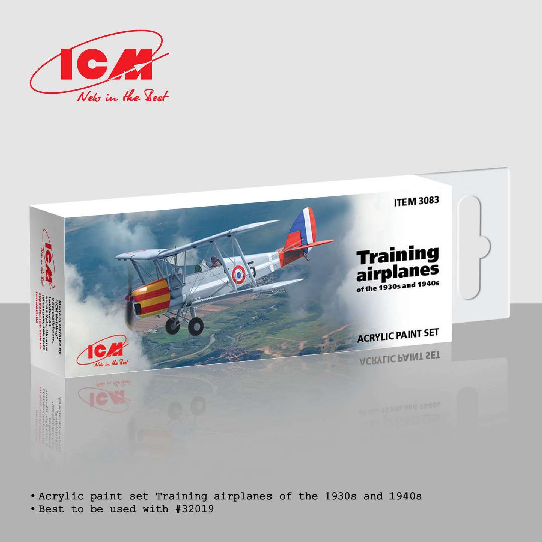 ICM Acrylic Paint Set for Training airplanes (6 bottles)