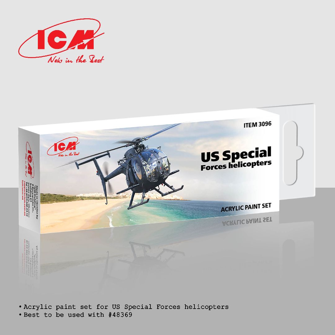 ICM Acrylic Paint Set US Special Forces helicopters (6 colours)