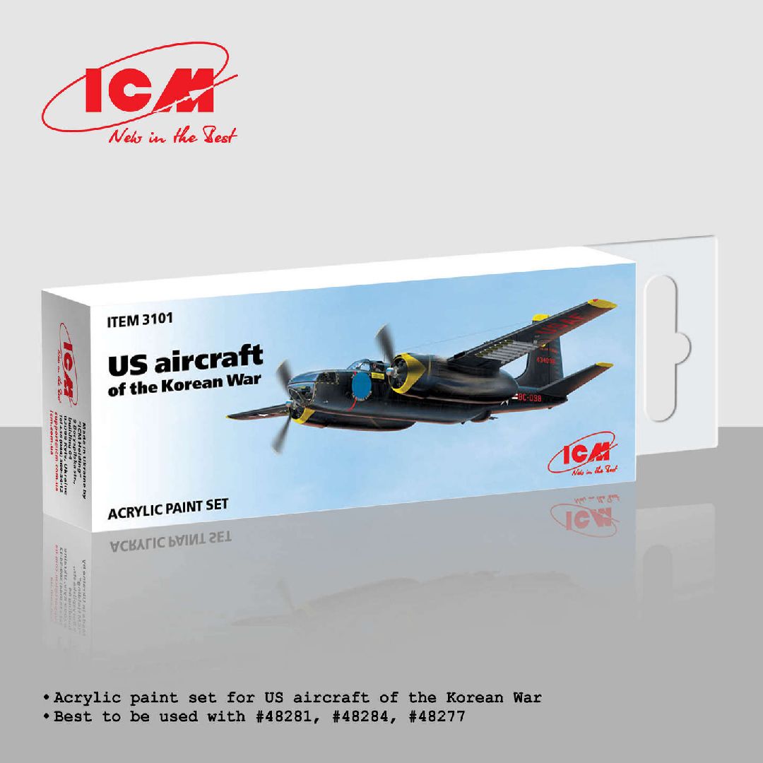 ICM Acrylic Paint Set For US Aircraft Of The Korean War