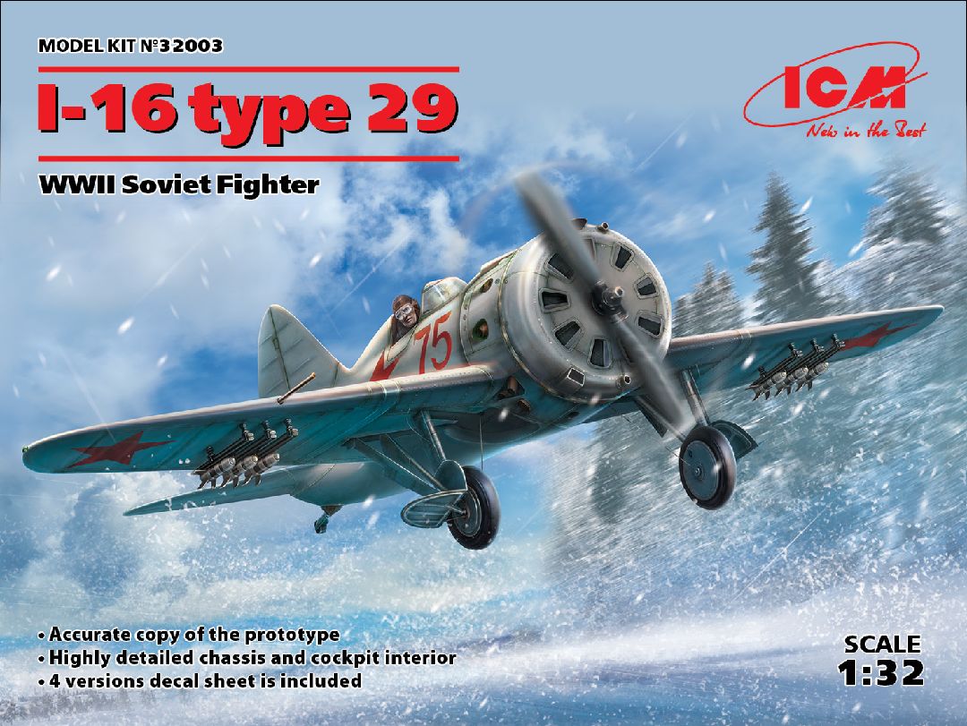 ICM 1/32 I-16 type 29, WWII Soviet Fighter