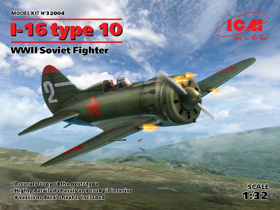 ICM 1/32 I-16 type 10, WWII Soviet Fighter