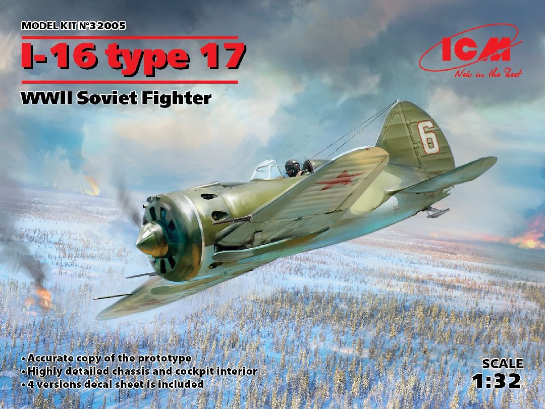 ICM 1/32 I-16 type 17, WWII Soviet Fighter