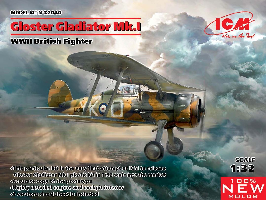 ICM 1/32 Gloster Gladiator Mk.I, WWII British Fighter
