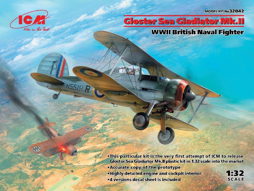 ICM 1/32 Gloster Sea Gladiator Mk.II , WWII British Naval Fighter