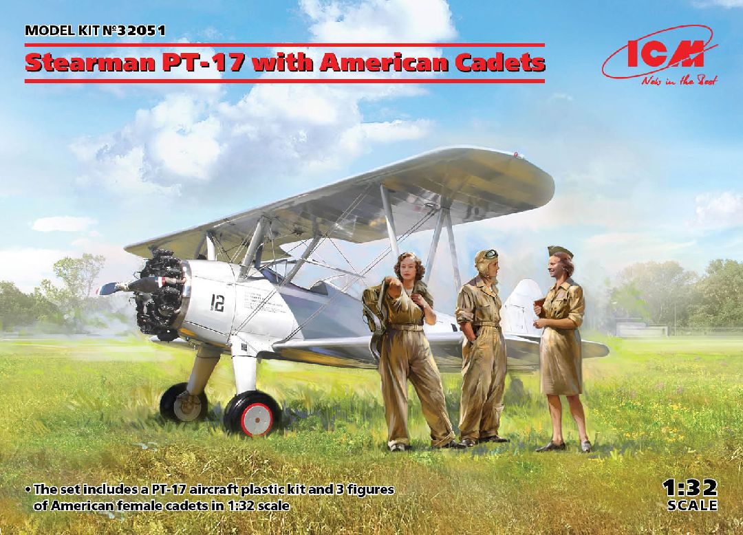 ICM 1/32 Stearman PT-17 with American Cadets