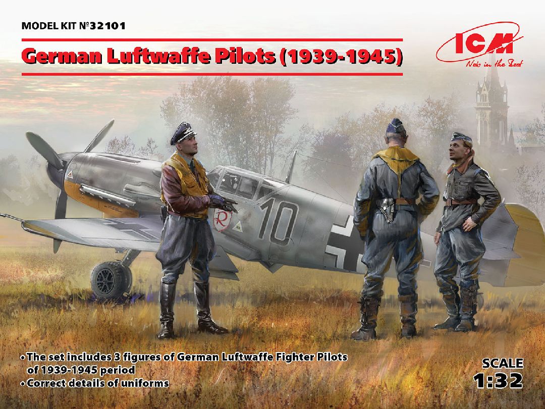 ICM 1/32 German Luftwaffe Pilots (1939-1945) (3 figures)