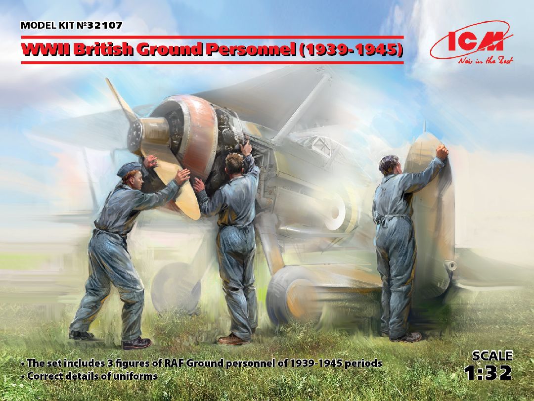 ICM 1/32 WWII British Ground Personnel (1939-1945) (3 figures)