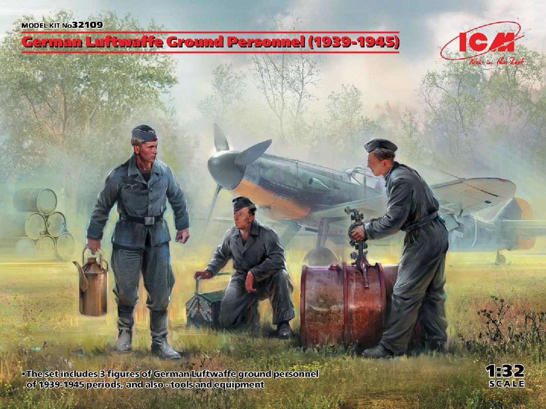 ICM 1/32 German Luftwaffe Ground Personnel (1939-1945) (3 figures)