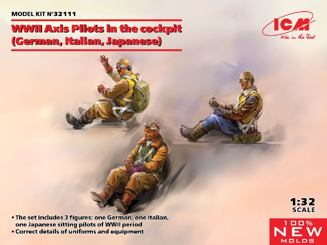 ICM 1/32 WWII Axis Pilots in the cockpit (German, Italian, Japanese)