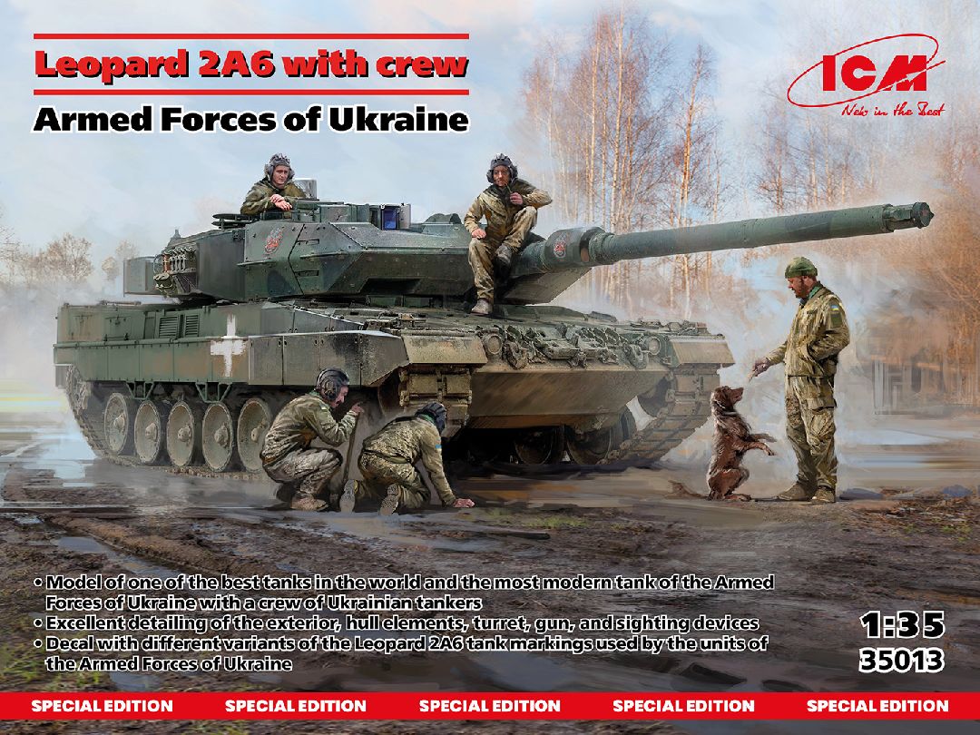 ICM 1/35 Leopard 2A6 of the Armed Forces of Ukraine with crew