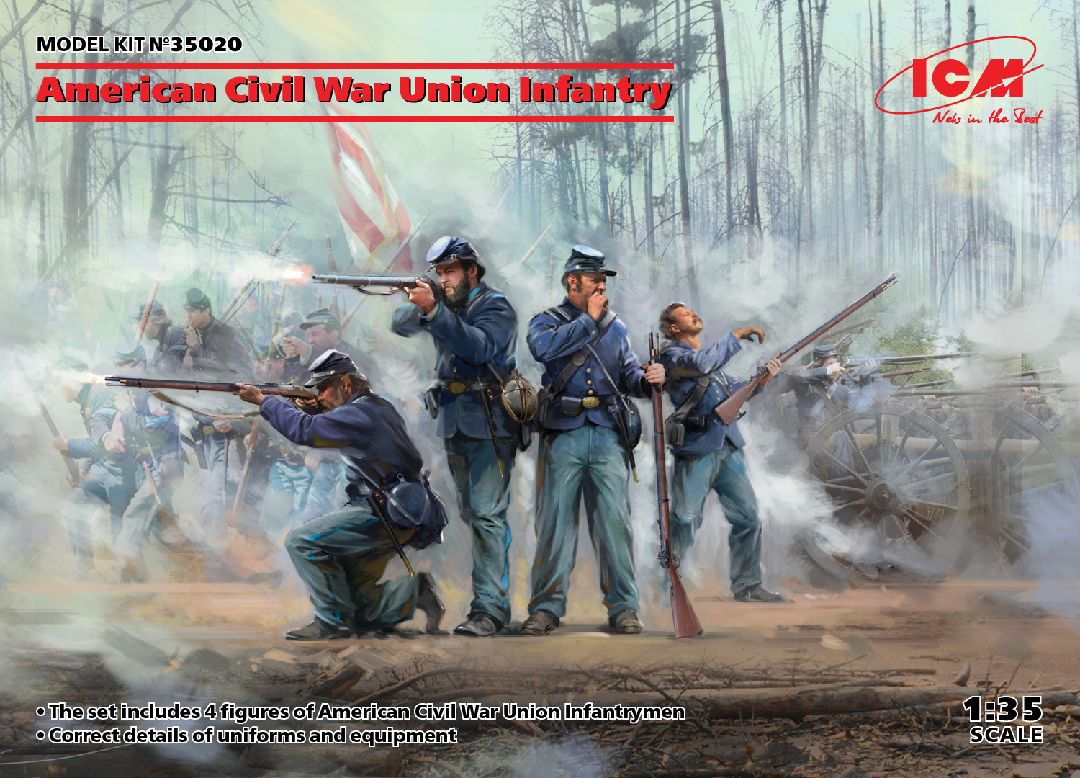 ICM 1/35 American Civil War Union Infantry. Set #1