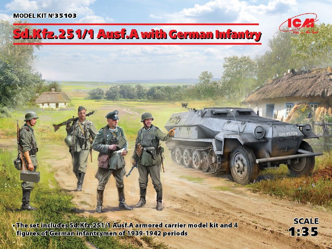 ICM 1/35 Sd.Kfz.251/1 Ausf.A with German Infantry