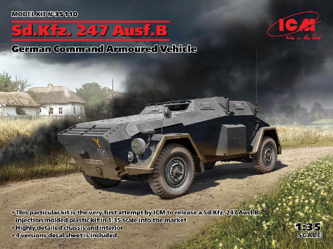 ICM 1/35 Sd.Kfz. 247 Ausf.B, German Command Armoured Vehicle