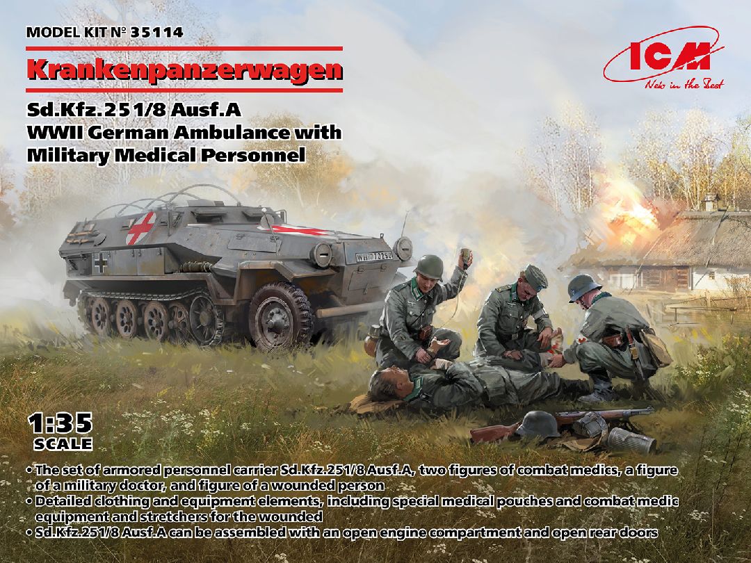 ICM 1/35 'Krankenpanzerwagen', WWII Ambulance w/ Personnel