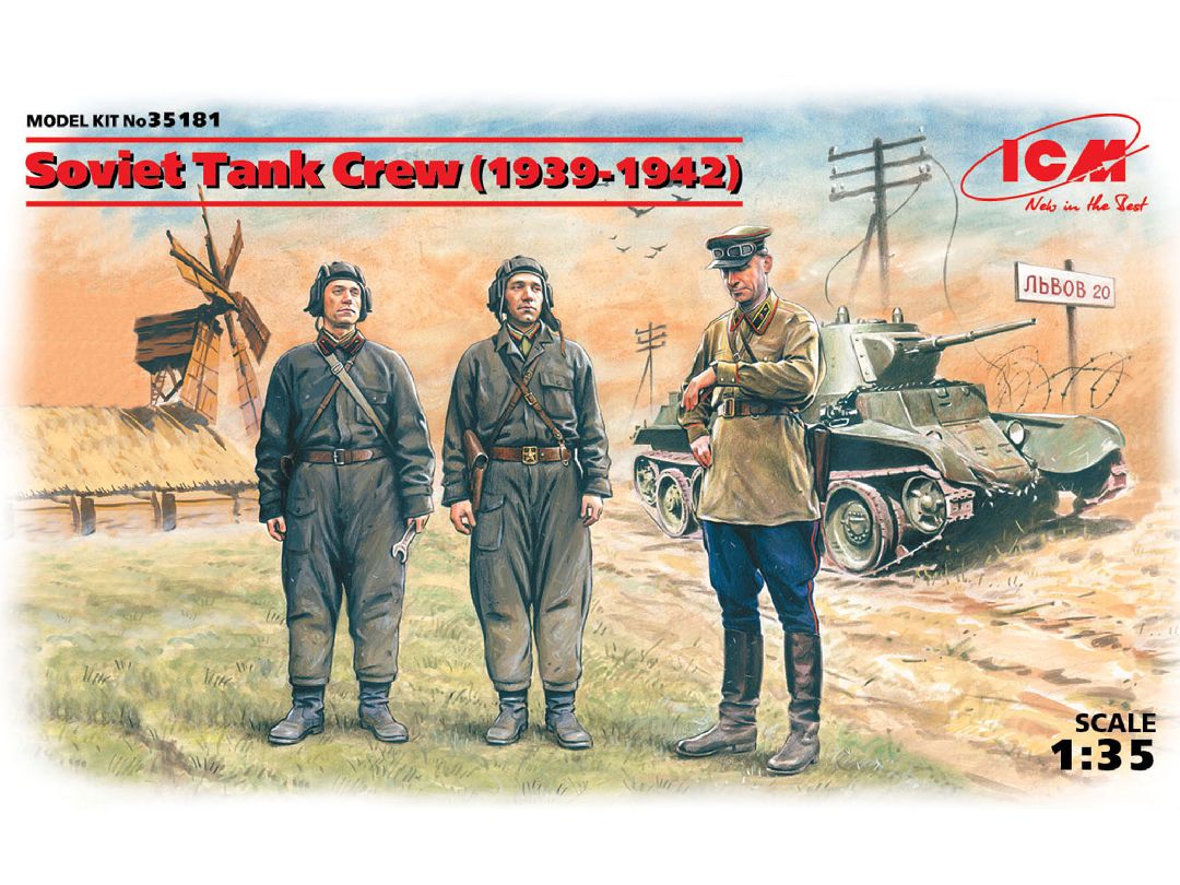 ICM 1/35 Soviet Tank Crew (1939-1942) (3 figures)