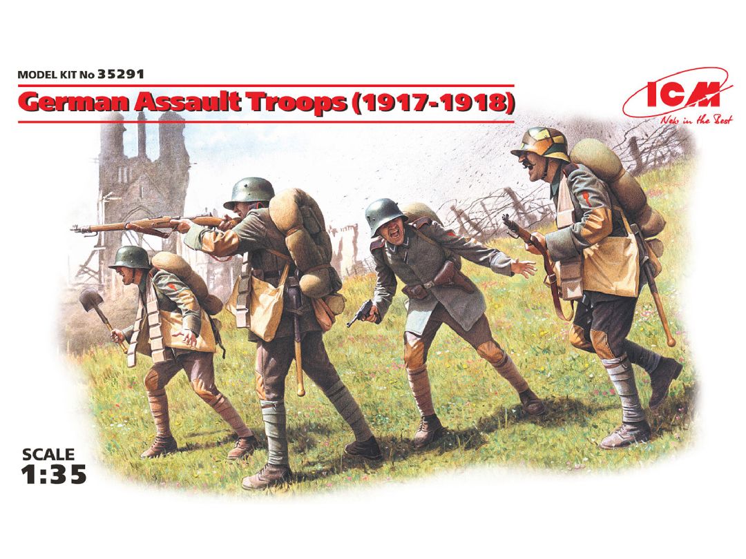 ICM 1/35 German Assault Troops (1917-1918) (4 figures)