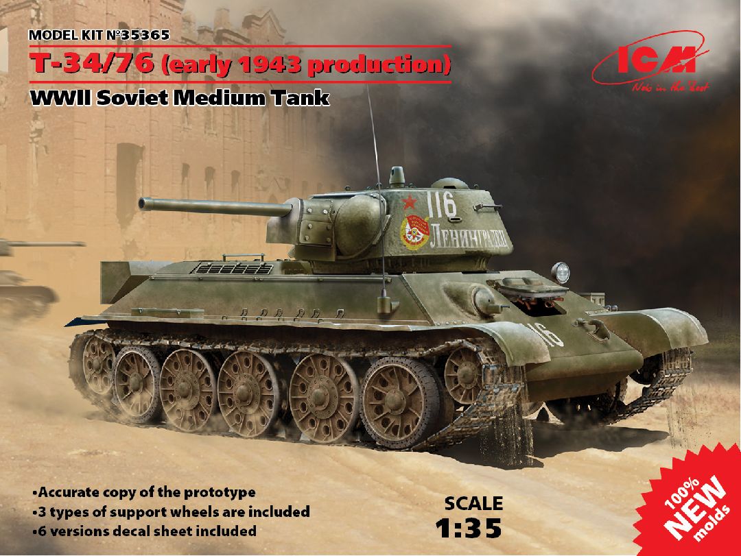 ICM 1/35 ?-34/76 (early 1943 production),WWII Soviet Medium Tank