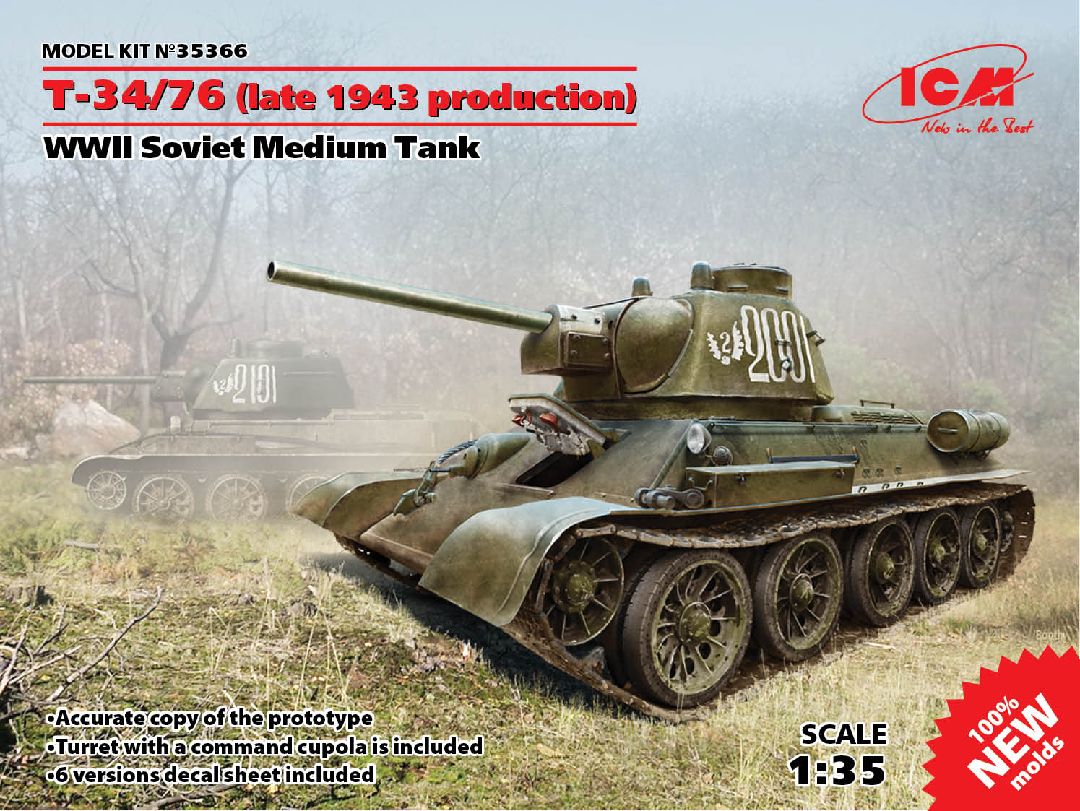 ICM 1/35 ?-34/76 (late 1943 production),WWII Soviet Medium Tank