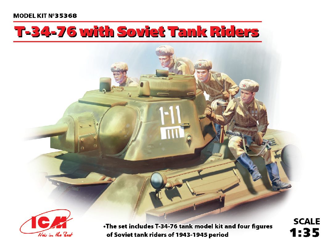 ICM 1/35 T-34-76 with Soviet Tank Riders