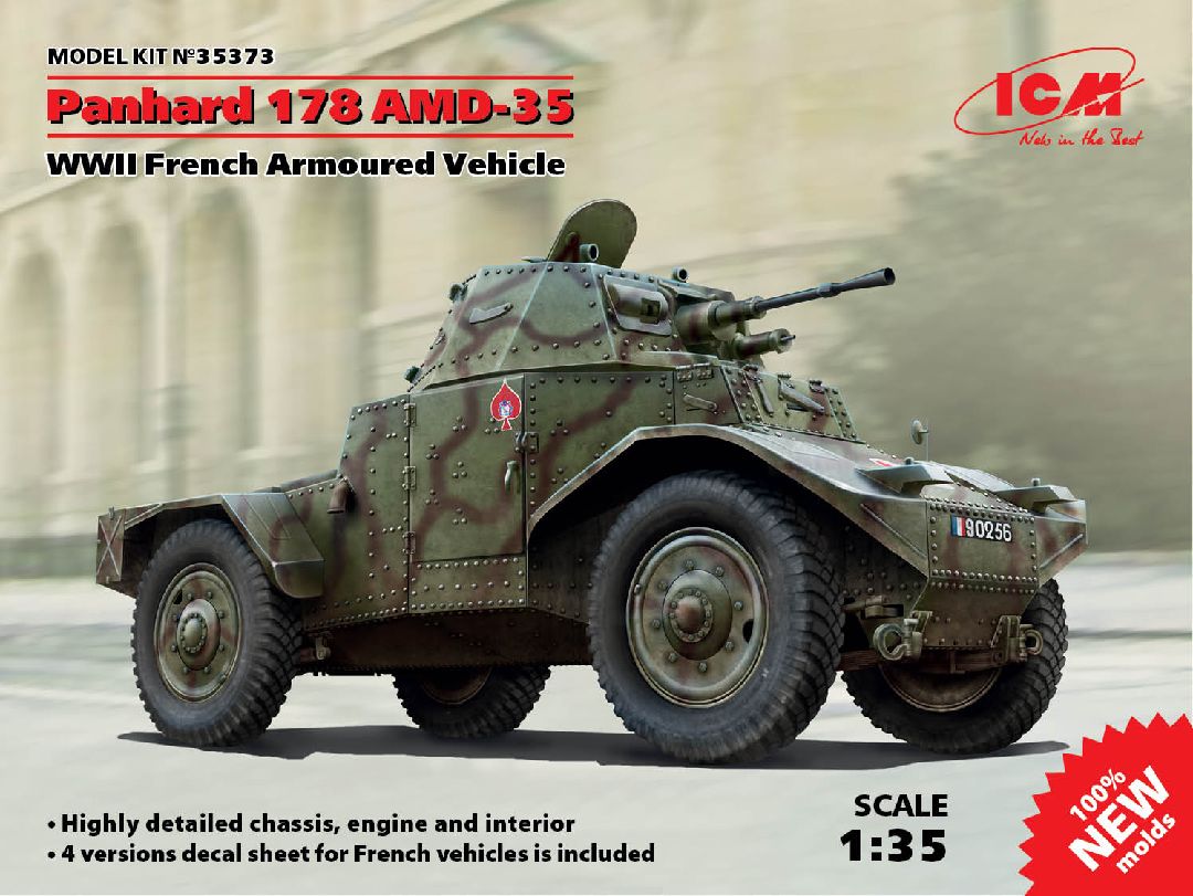 ICM 1/35 Panhard 178 AMD-35, WWII French Armoured Vehicle