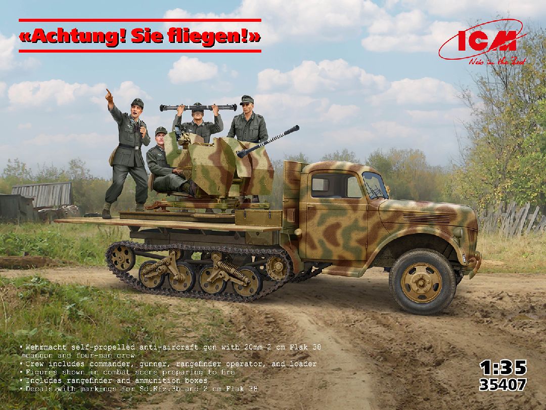 ICM 1/35 "Achtung! Sie fliegen!" Sd.Kfz.3b with crew