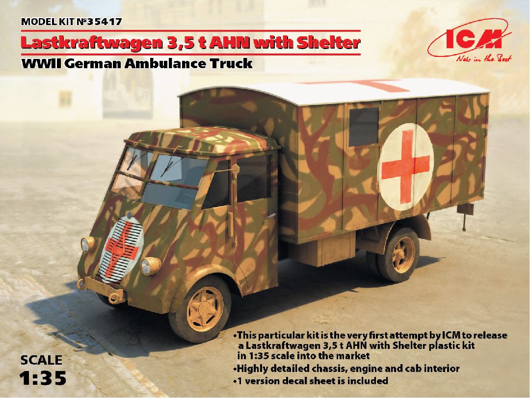 ICM 1/35 Lastkraftwagen 3,5 t AHN with Shelter