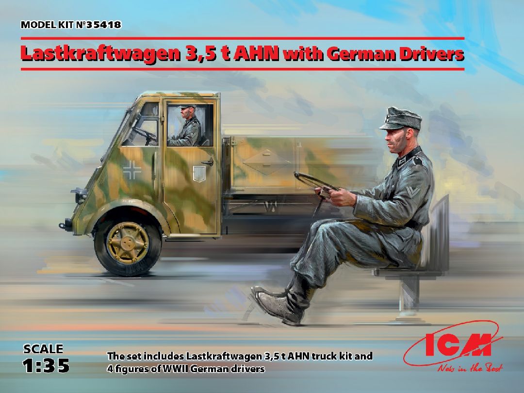 ICM 1/35 Lastkraftwagen 3,5 t AHN with German Drivers