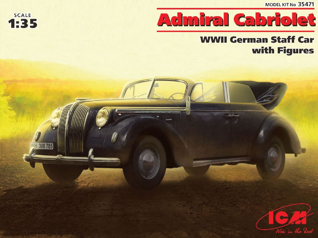 ICM 1/35 Admiral Cabriolet, WWII German Staff Car with Figures
