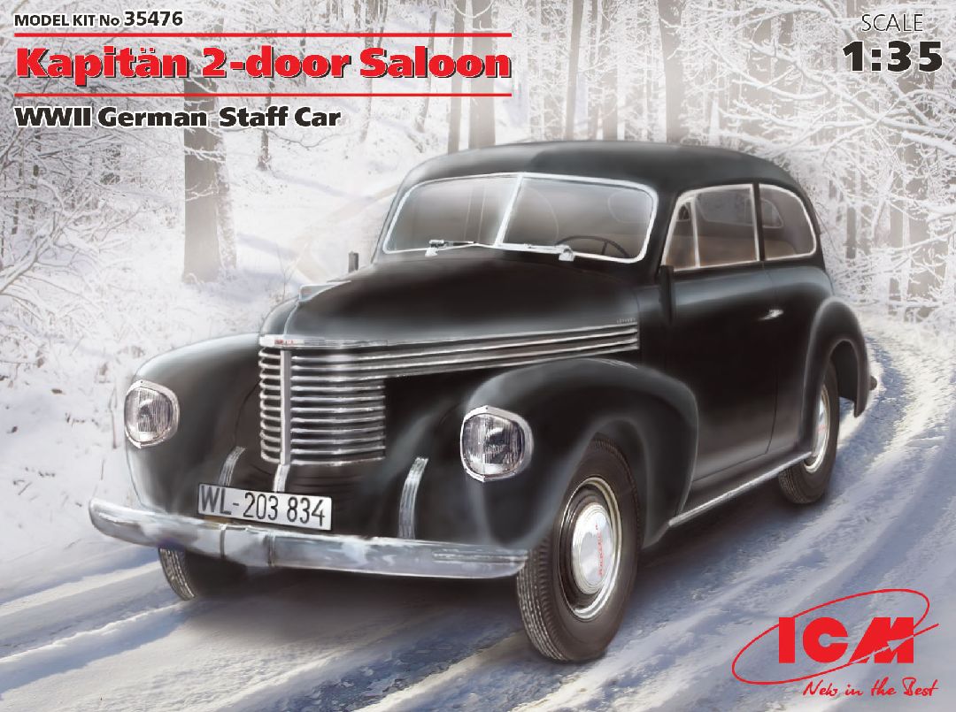 ICM 1/35 Kapitän 2-door Saloon, WWII German Staff Car
