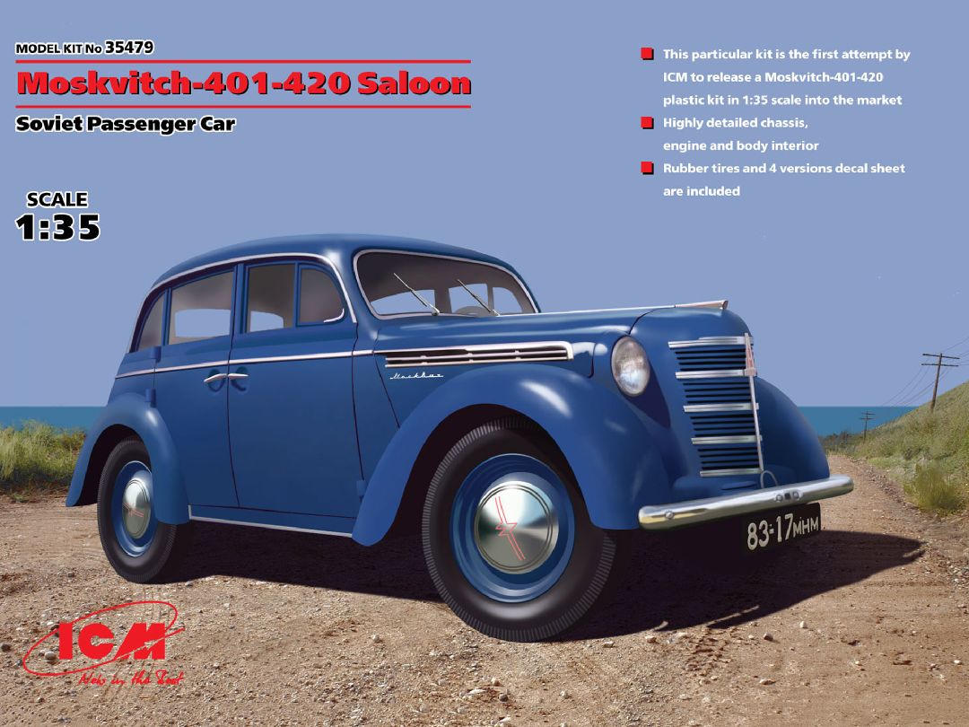 ICM 1/35 Moskvitch-401-420 Saloon, Soviet Passenger Car